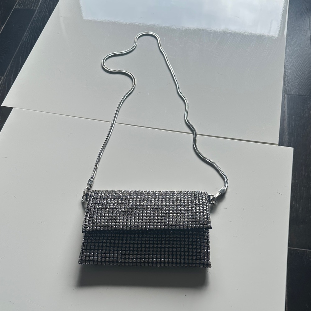Elegant Silver Women's Clutch Bag